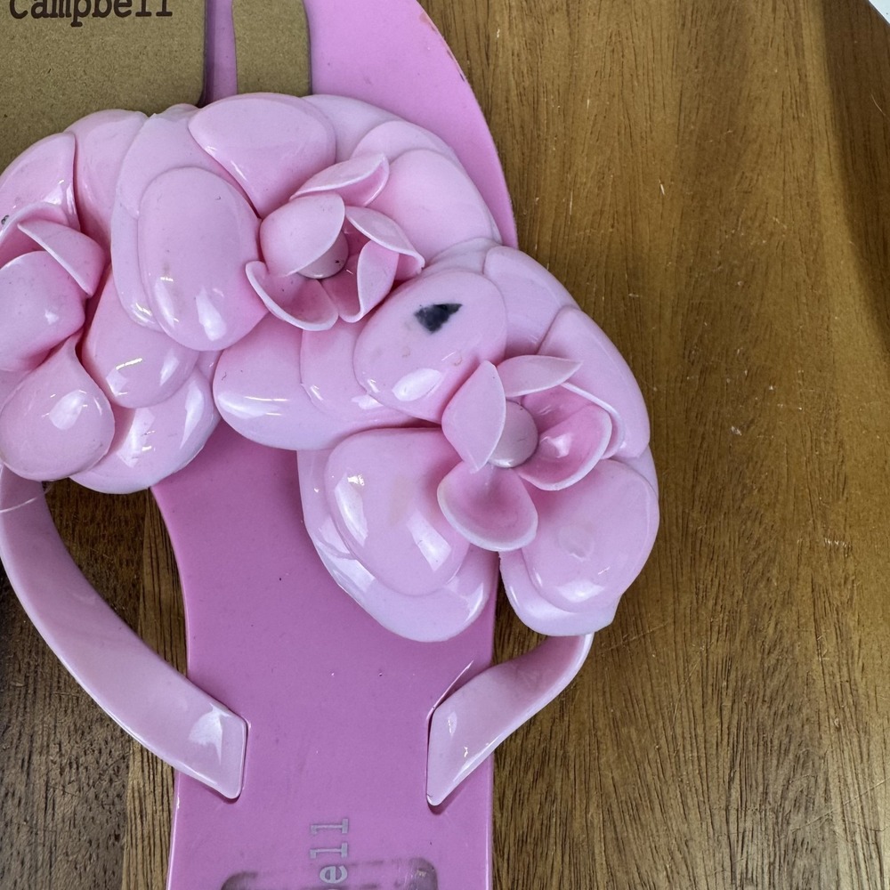 Womens‎ Jeffrey Campbell Floralee Pink Jelly Thong Flip Flops Sandals Size 9 M - Picture 2 of 9